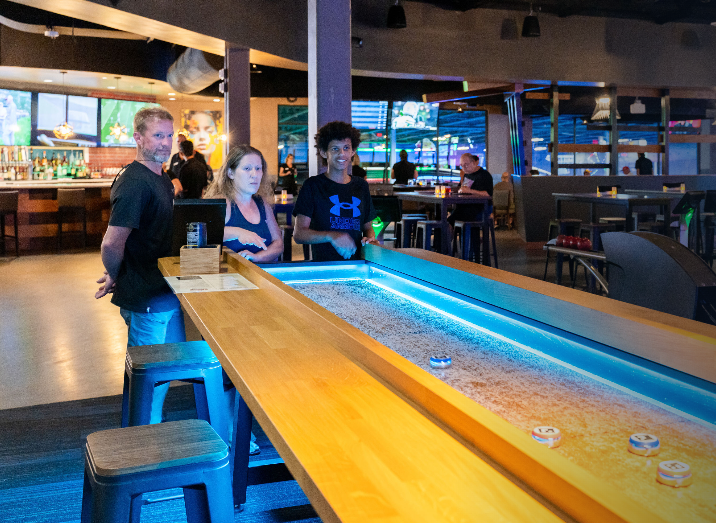 HeadPinz Entertainment Center using Shuffly shuffleboard