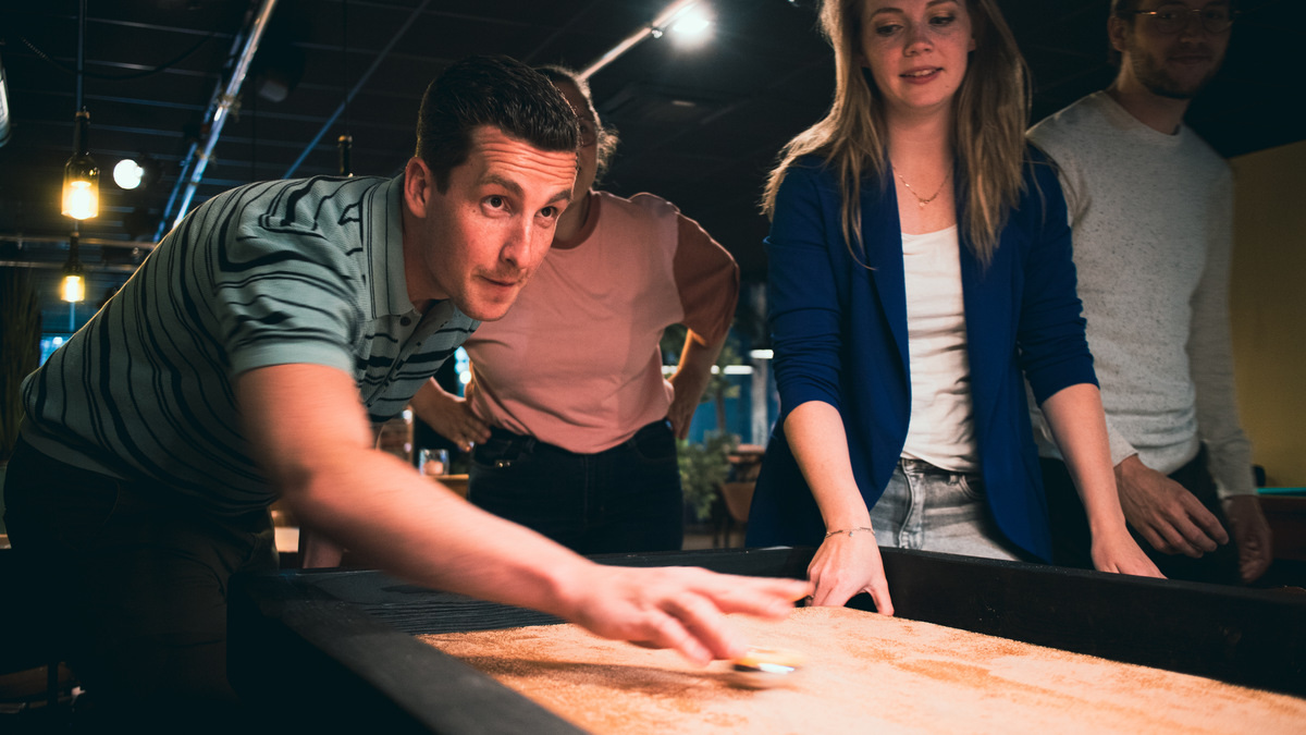 Shuffly Black Upcycled Shuffleboard Barkeet Helmond