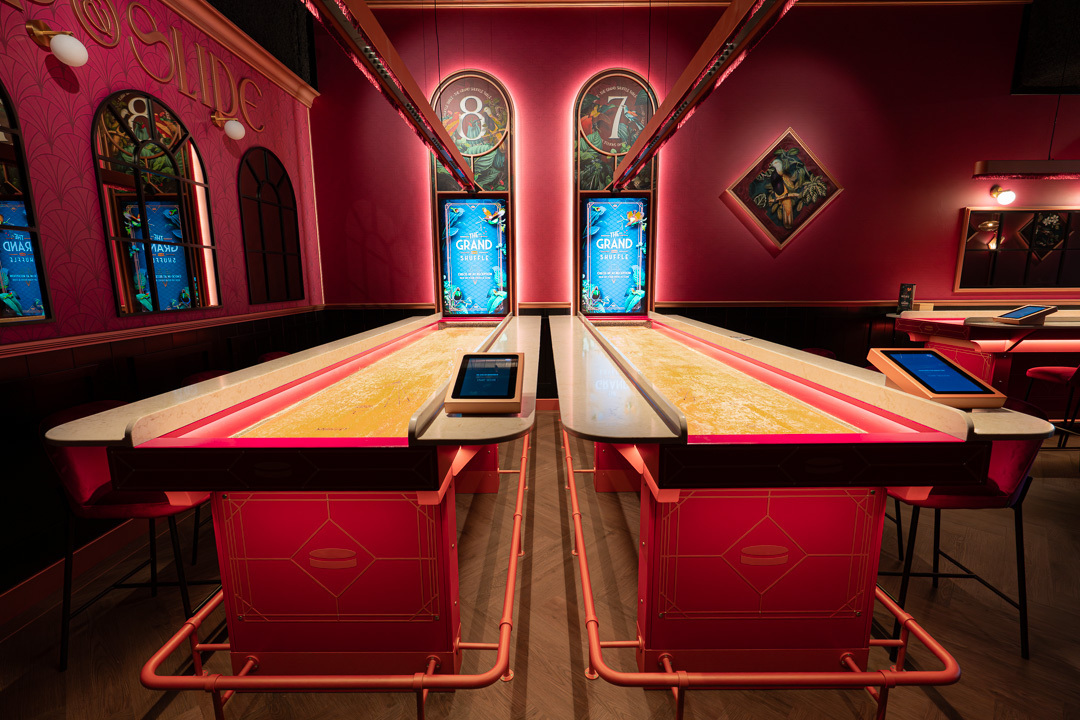 Duo opstelling van shuffleboards
